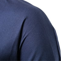 Машки Пуловер Штанд Јака Три четвртини Ракав Машка Еднобојна Лабава Блуза