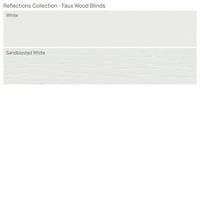 Колекција за прилагодени рефлексии, 2 Бесплатни ролетни од дрво од дрво, песочна бела боја, должина од 1 8 ширина 48
