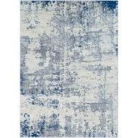 Уметнички ткајачи Монако Апстрактна област килим, јаглен темно сина боја, 5'3 7'3