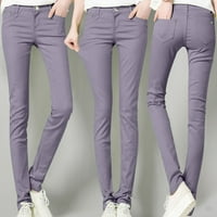 Обични Панталони За Жени Високи Модни Жан Класични Фармерки Со Еднобојни Фармерки Обични Обични Тесни Фармерки Големина И