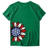 Вашиот Жените Дозвола Дами Повик Денот На Независноста Пуловер Патриотски Мода Мета Жени Американско Знаме Печатени Плажа Туника