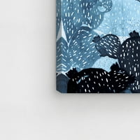 Студиото Винвуд Студио Цвето и ботаничка wallидна уметност платно го отпечати „Синиот кактус бакар сонце“ домашен декор, 20