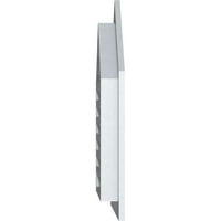 Ekena Millwork 22 W 24 H врв на врвот на теренот за проветрување: Функционален, PVC Gable Vent W 1 4 рамка за рамна трим