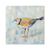 СТУПЕЛ ИНДУСТРИИ Крајбрежна Пловер Апстрактна крпеница галерија за сликање на птици завиткано платно печатење wallидна уметност,
