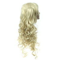 Уникатни поволни перики за човечка коса за жени 24 Златен тон кадрава перика со капаче за перика